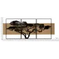 PANEL ŚCIENNY LAGOS FERRO E WOOD ZESTAW 3 SZT 204X2X80 cm (72X2X80-60X2X80)